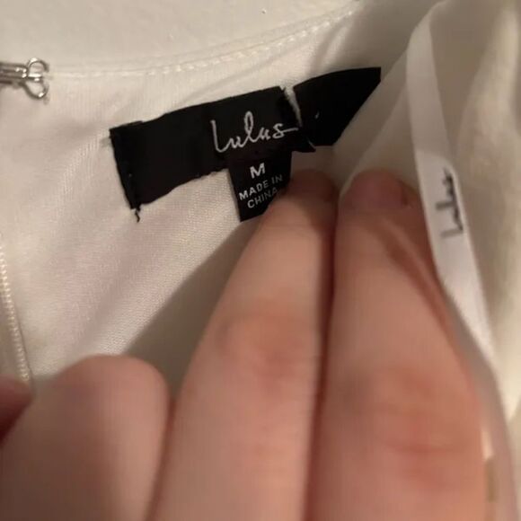 NWT Lulus Always Turning Heads White Bustier Tulip Midi Dress Size Medium - Picture 7 of 8